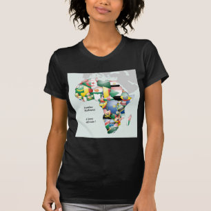 T-shirt Célébration de l'Afrique dans le design des drapea