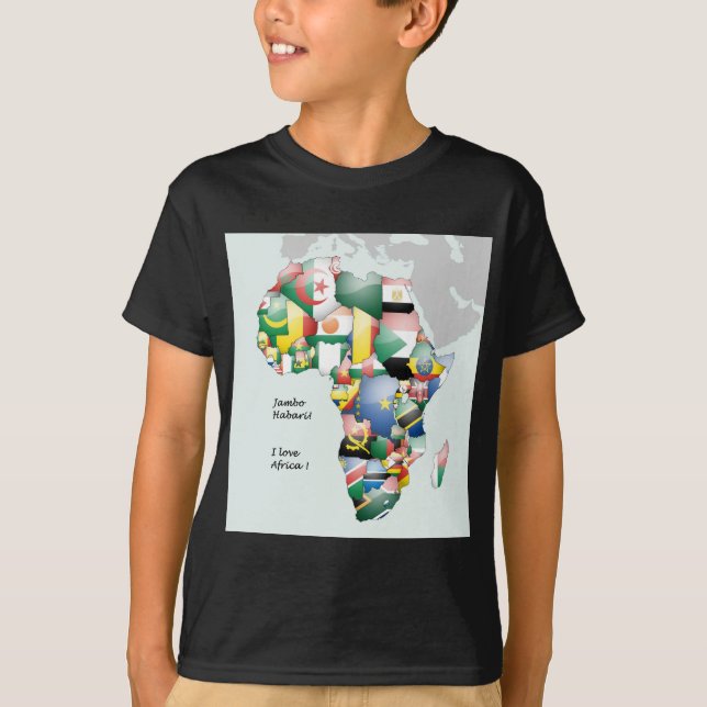 T-shirt Célébration de l'Afrique dans le design des drapea (Devant)