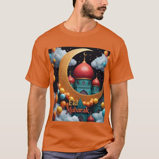 T-shirt Célébration de l'Aïd Moubarak avec maillot de bain (Devant)