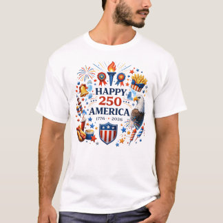 T-shirt Célébration de l'aigle de la fierté patriotique am