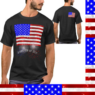T-shirt Célébration du 4 juillet - Drapeau des États-Unis