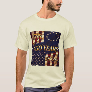 T-shirt Célébration du drapeau du patrimoine 250 ans