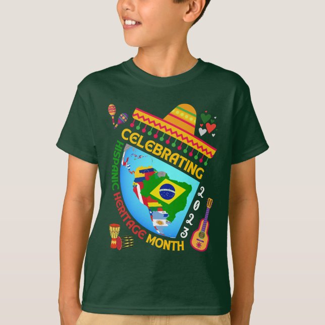 T-shirt Célébration du mois du PATRIMOINE HISPANIQUE Unise (Devant)