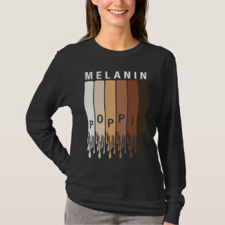 T-shirt Célébration Rétro Mélanine Afro Mois de l'Histoire