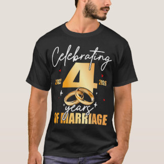 T-shirt Célébrer 2022 4 ans de mariage