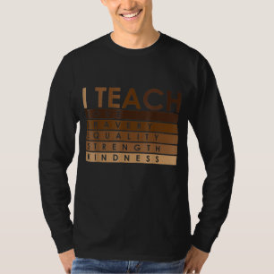 T-shirt Célébrer Enseigner l'histoire noire Mois I Enseign