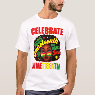 T-shirt Célébrer Juneteeth 1865 Fierté Histoire Noire Afro