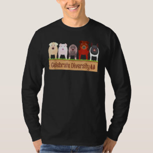 T-shirt Célébrer La Diversité Pour La Race De Cochons De L
