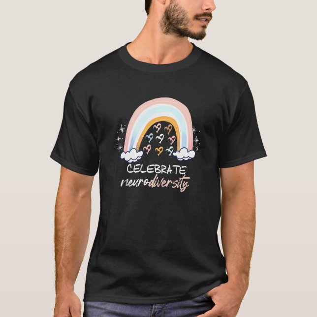 T-shirt Célébrer la neurodiversité Santé mentale Autisme A (Devant)