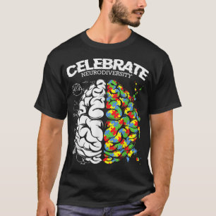 T-shirt Célébrer la neurodiversité TDAH Cerveau Autisme Su
