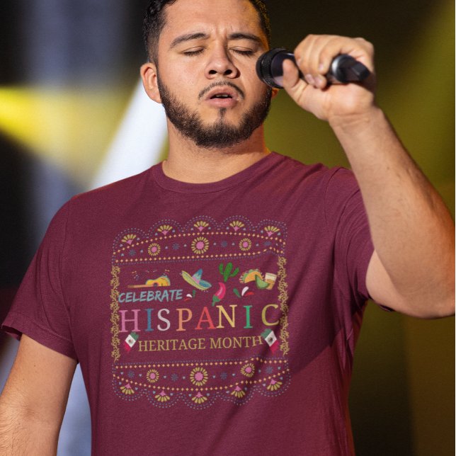T-shirt Célébrer le Mois du patrimoine hispanique Design (Créateur téléchargé)
