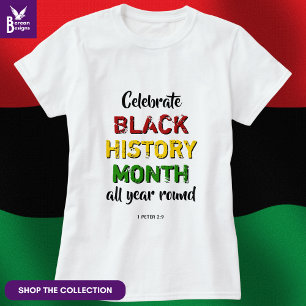T-shirt CÉLÉBRER L'HISTOIRE NOIRE MOIS BHM Bible chrétienn