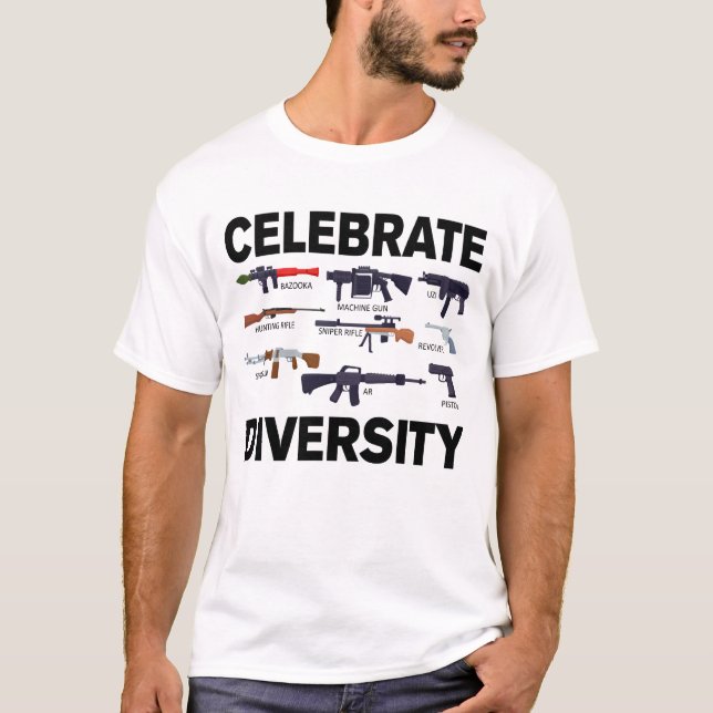 T-shirt Célébrez Diversité Arme-Lover Collector Gun (Devant)