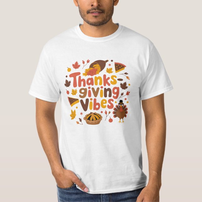 T-shirt Célébrez la Gratitude avec les modèles Thanksgivin (Devant)