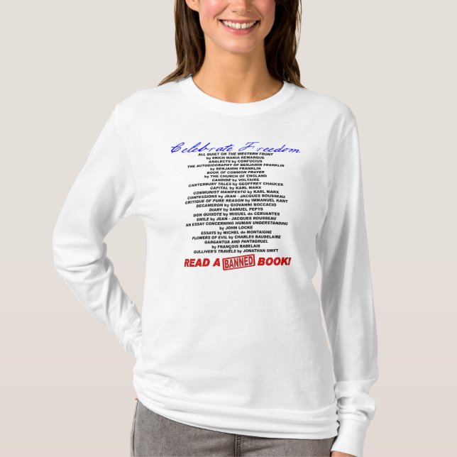 T-shirt Célébrez la liberté !  Lisez un livre INTERDIT ! (Devant)