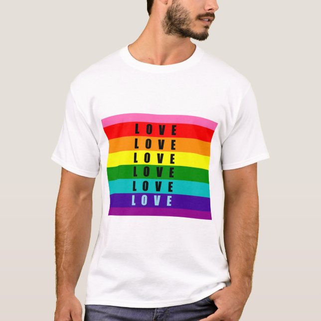 T-shirt Célébrez l'amour, la fierté et l'authenticité (Devant)