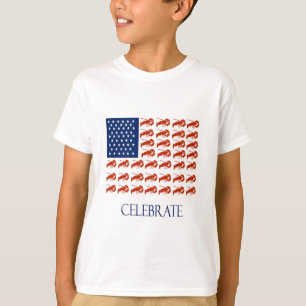 T-shirt Célébrez le homard de drapeau américain