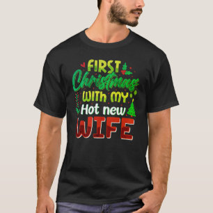 T-shirt Célébrez le premier Noël avec ma nouvelle femme ch