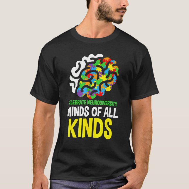 T-shirt Célébrez Les Esprit De Neurodiversité De Toutes So (Devant)