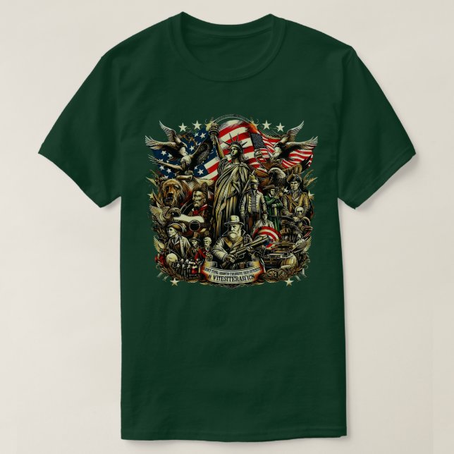 T-shirt Célébrez l'histoire américaine avec notre légende  (Design devant)