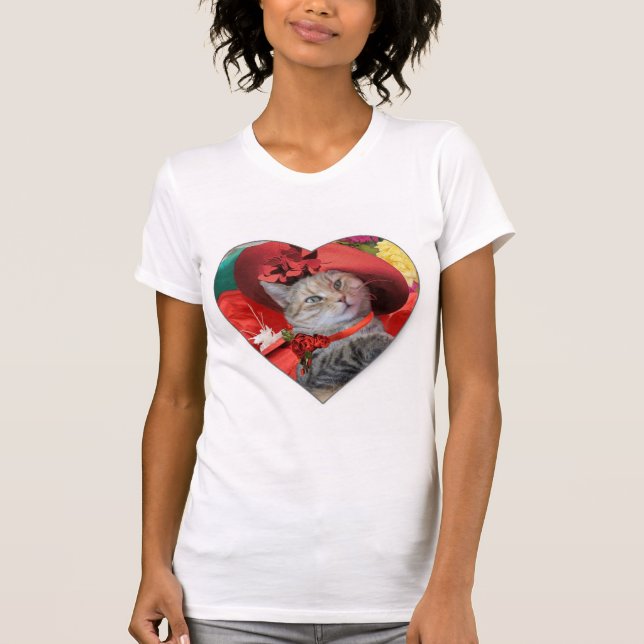 T-SHIRT CÉLÉBRITÉ CAT PRINCESS TATUS AVEC CASQUETTE ROUGE (Devant)