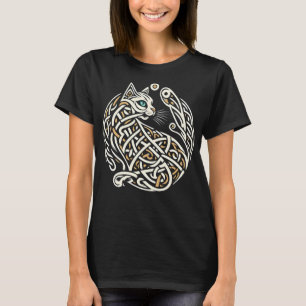 T-shirt Céleste Knotwork Cat Art