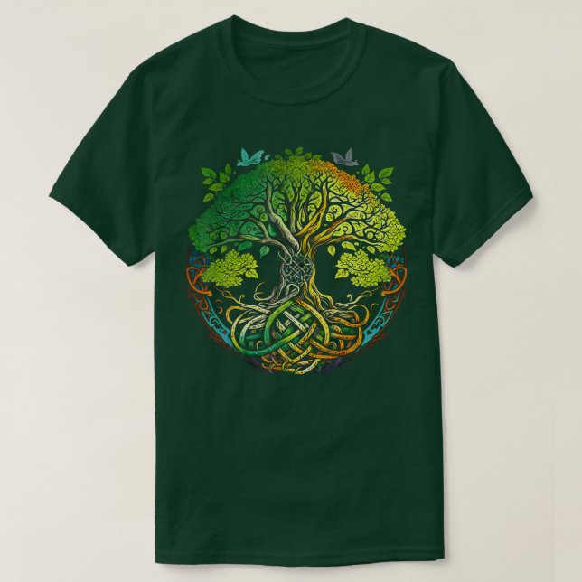 T-shirt Céleste vie de noeud ou de nouage gaélique art chê (Design devant)