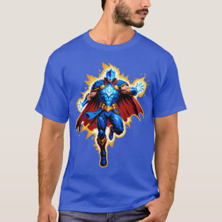 T-shirt Celestial Arc Knight – Blue Energy Ascension