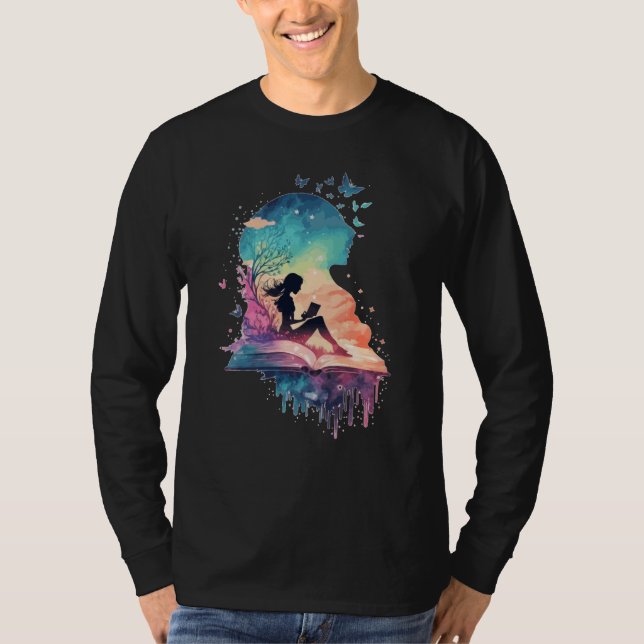 T-shirt Celestial Fairy Reading Book Fantasy Novel Book (Devant)