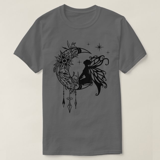 T-shirt Celestial Fairycore esthétique Grunge Goth Moon Fa (Design devant)