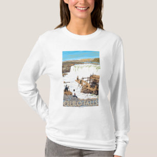 T-shirt Celilo tombe affiche de Vintage voyage de pêche