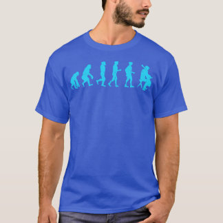 T-shirt Cellist Evolution Idée cadeau Cello Player bleu