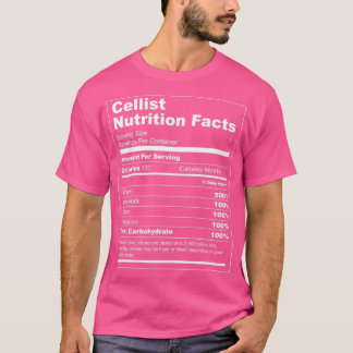 T-shirt Cellist Nutrition Facts