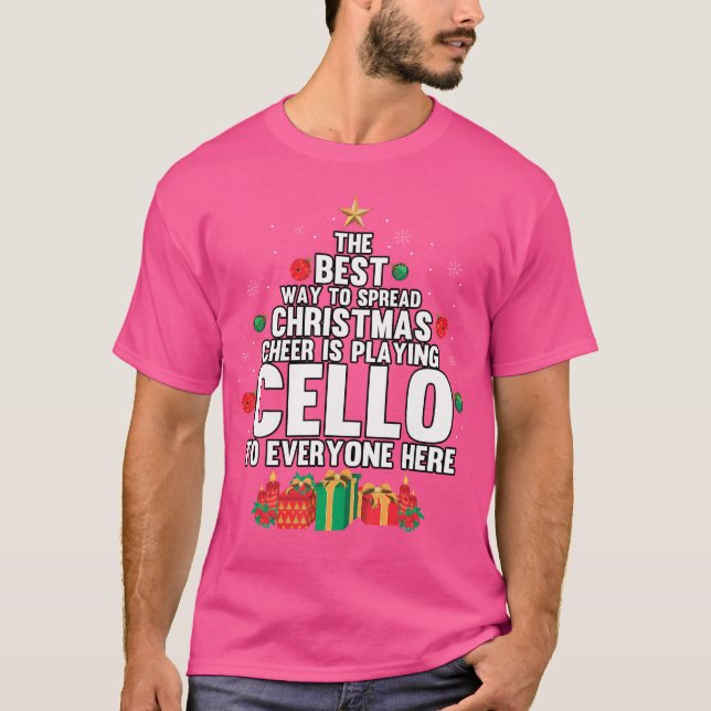 T-shirt Cellist Playing Cello Christmas Classical Music Or (Devant)