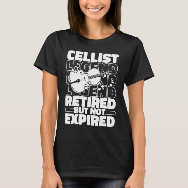 T-shirt Cellist Retired Orchestra Violincello  Cello (Devant)