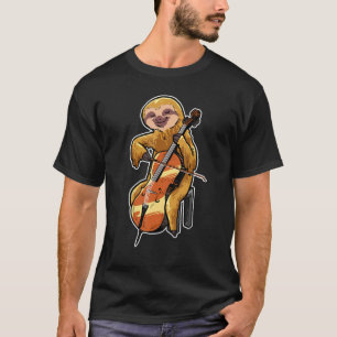 T-shirt Cellist Sloth Cello Joueur animal