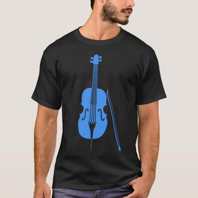 T-shirt Cello - Bleu Bébé (Devant)