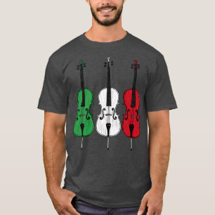 T-shirt Cello Drapeau Italien Cellist String Musicien Ital