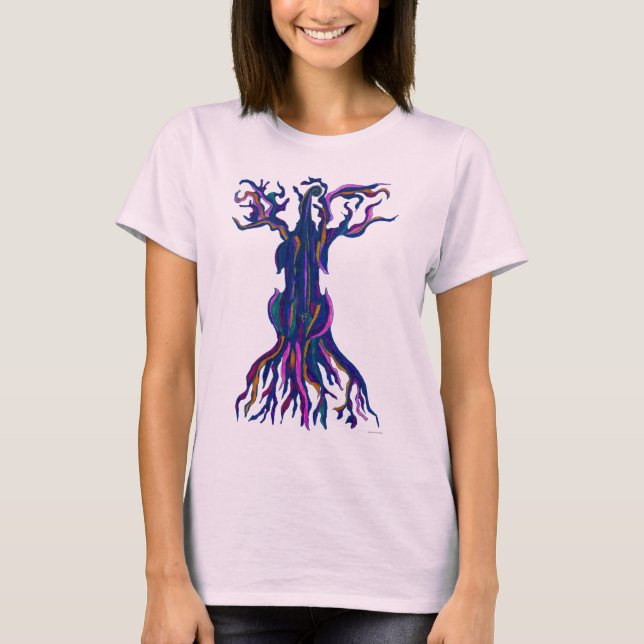 T-shirt Cello Tree Blue Organic Tee (Devant)
