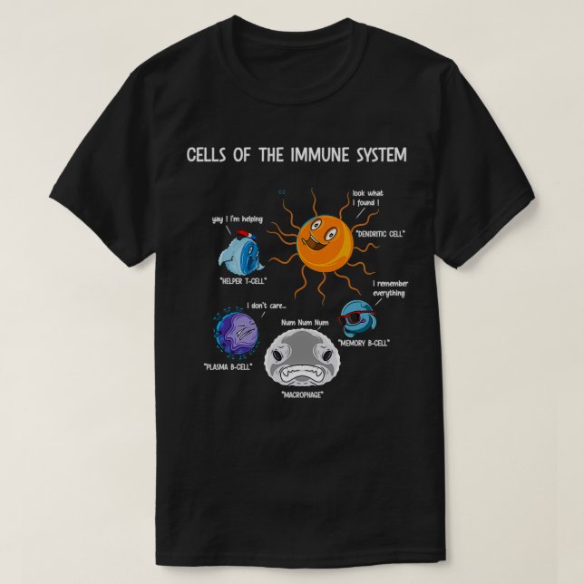 T-shirt Cellules Du Système Immunitaire Science Ventilateu (Design devant)