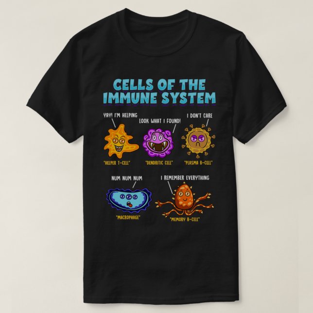 T-shirt Cellules système immunitaires Biologie Cellule Sci (Design devant)