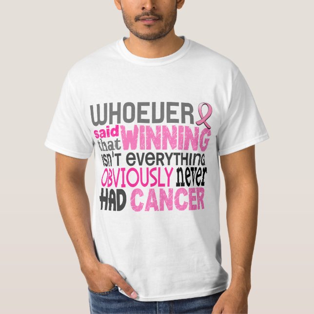 T-shirt Celui qui a dit le cancer du sein (Devant)