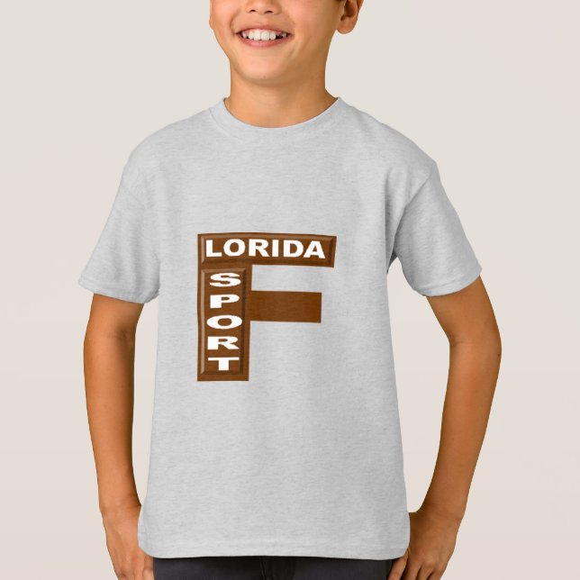 T-shirt cendre enfants CHOCOLAT  FLORIDA  SPORT (Devant)