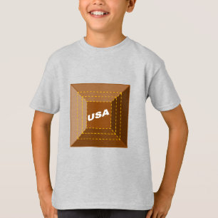 T-shirt cendre Enfants  CHOCOLAT  USA