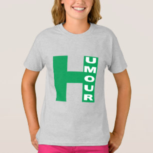 T-shirt cendre filles HUMOUR