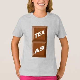 T-shirt cendre filles TEXAS CHOCOLAT
