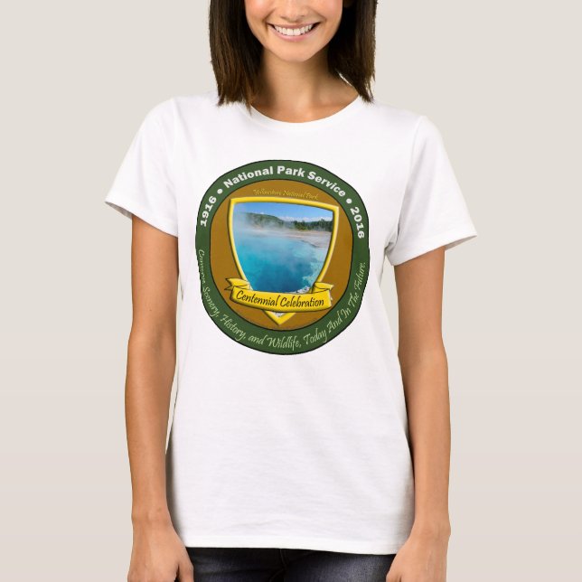 T-shirt centennal Yellowstone de parc national (Devant)