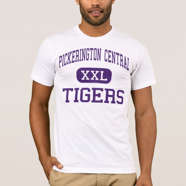T-shirt Central de Pickerington - tigres - Pickerington (Devant)