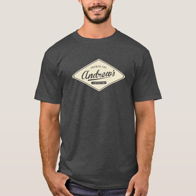 T-shirt Centre commercial des pommes frites d'Andrew (Devant)