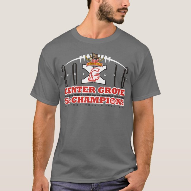 T-shirt Centre Grove Trojan Cheval Champions Tee 2016 (Devant)